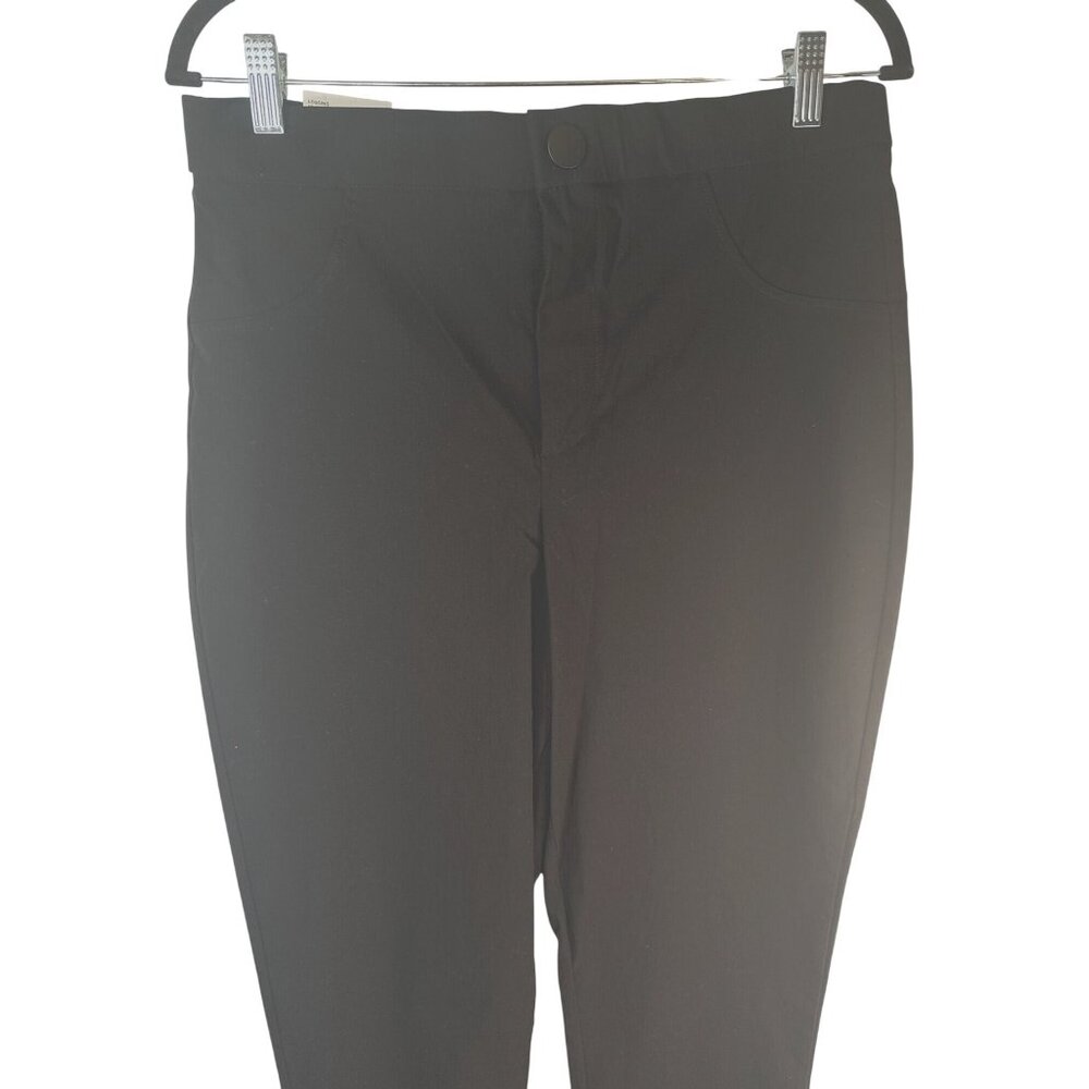ZARA Black XL High-Rise Leggings With Ankle Zippers Comfy New - Picture 5 of 13